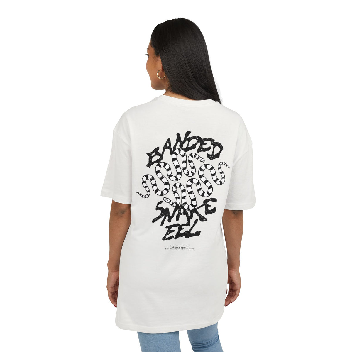 'Banded Snake' Oversize Tee —  Graphic Back Print