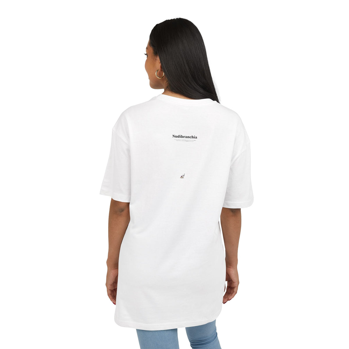 'Nudibranchia' Oversize Tee — Minimal Micro-Logo Graphic