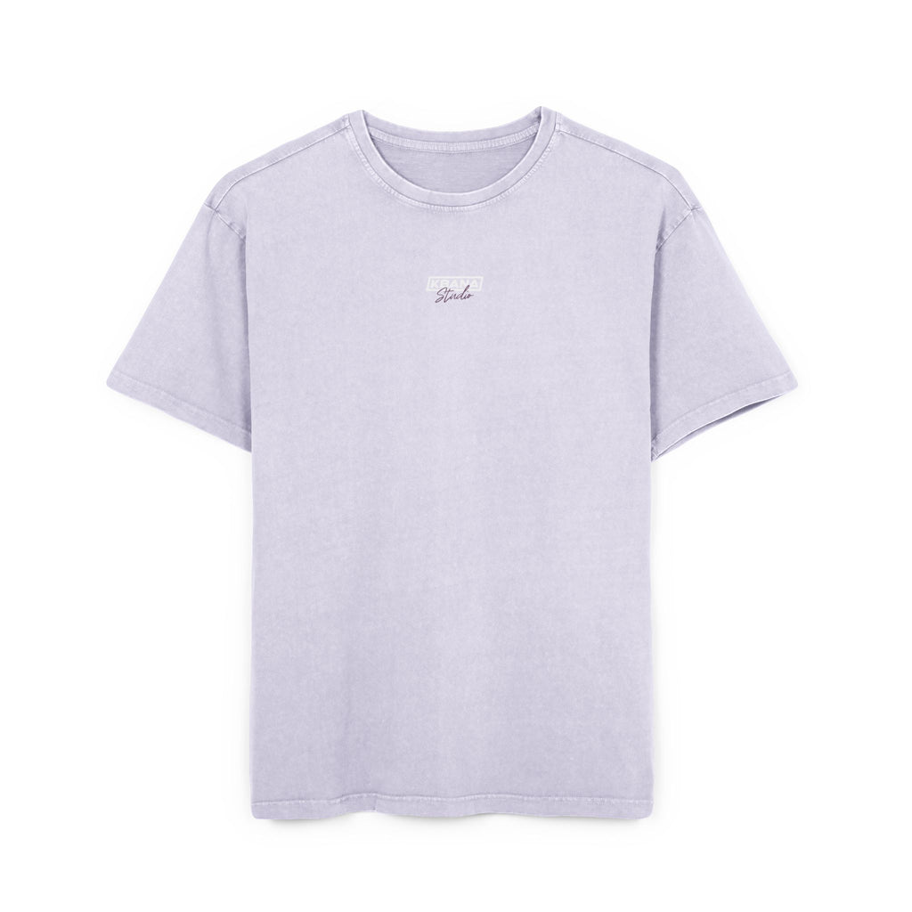 Moon & Sun Graphic — Acid Wash Oversized Tee