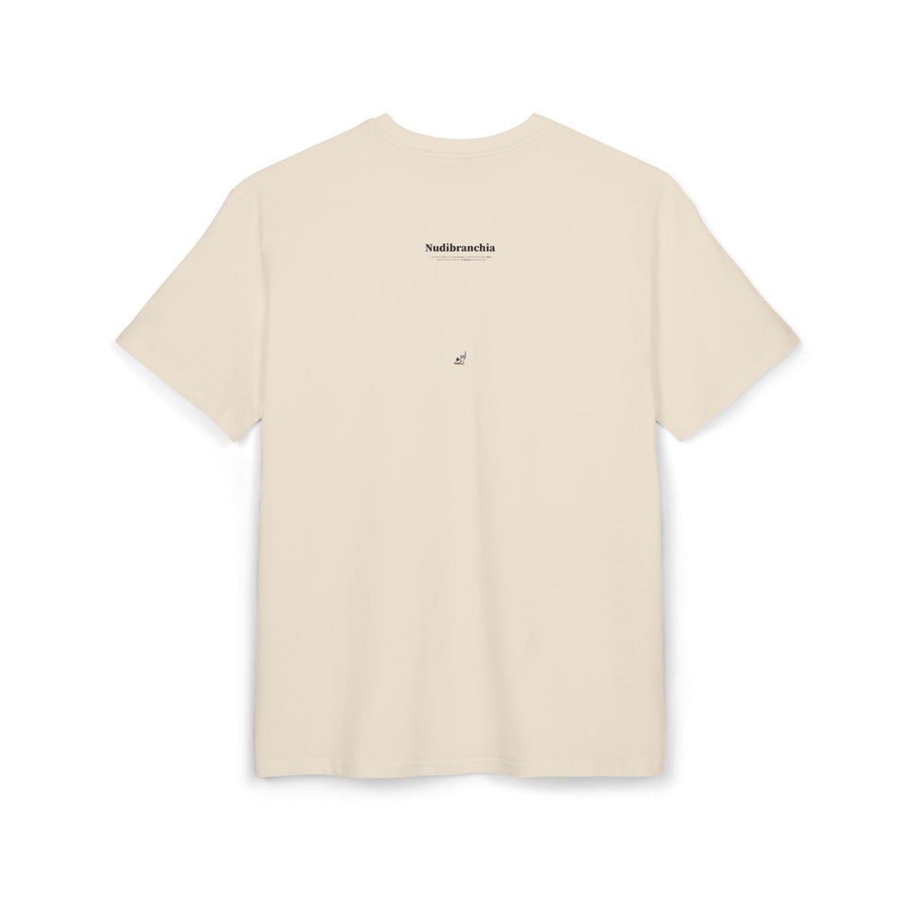 'Nudibranchia' Oversize Tee — Minimal Micro-Logo Graphic