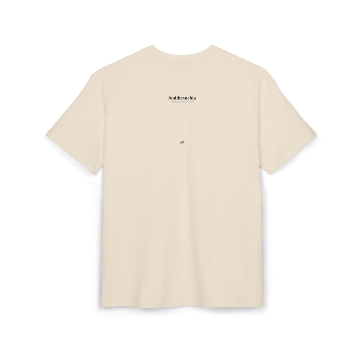 'Nudibranchia' Oversize Tee — Minimal Micro-Logo Graphic