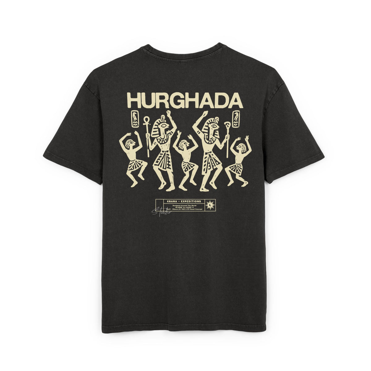 Hurghada Egypt Vintage Graphic Tee — Acid-Wash Oversized Men’s T‑Shirt