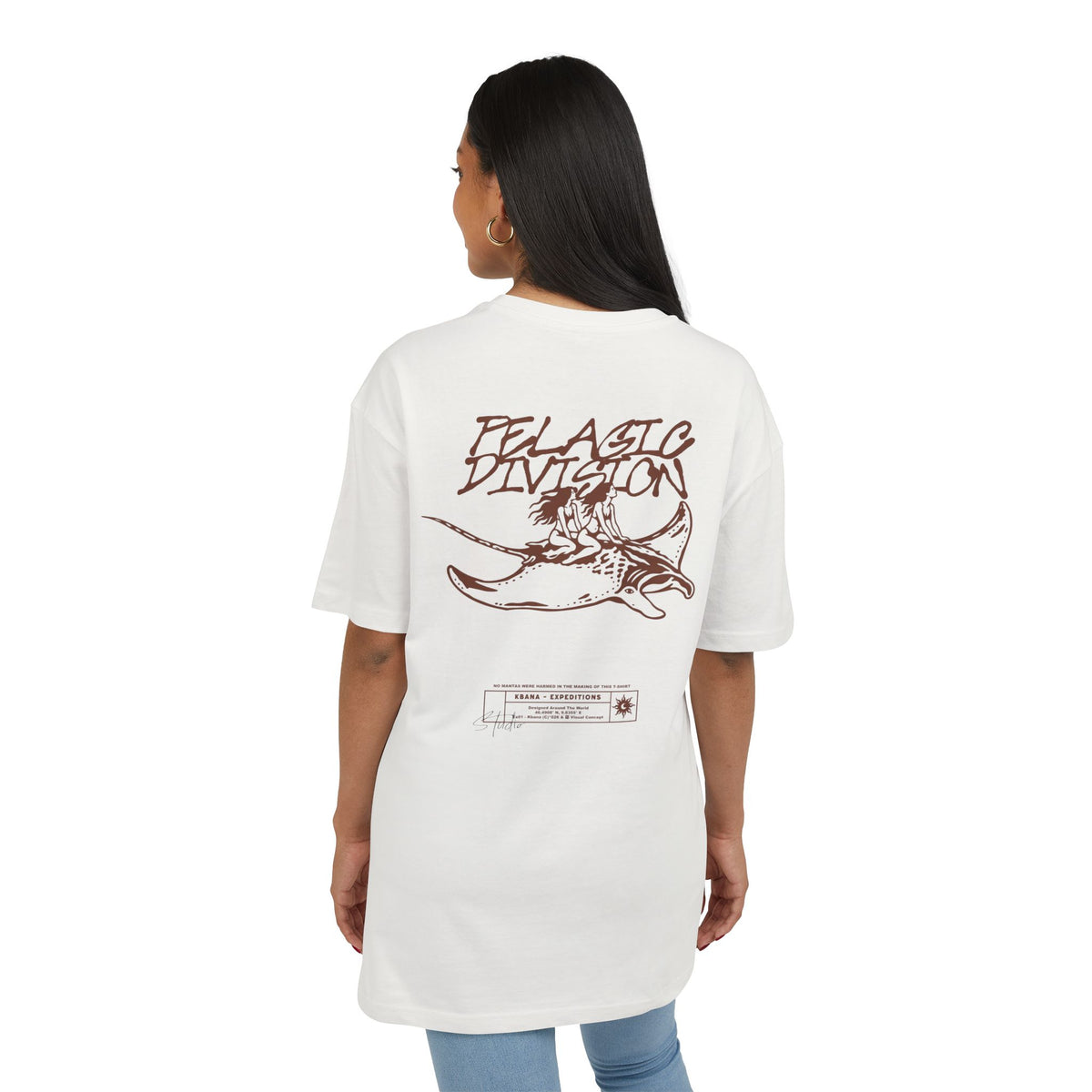 'Elastic Division' Graphic Vintage Skate Skull Backprint Oversized Tee