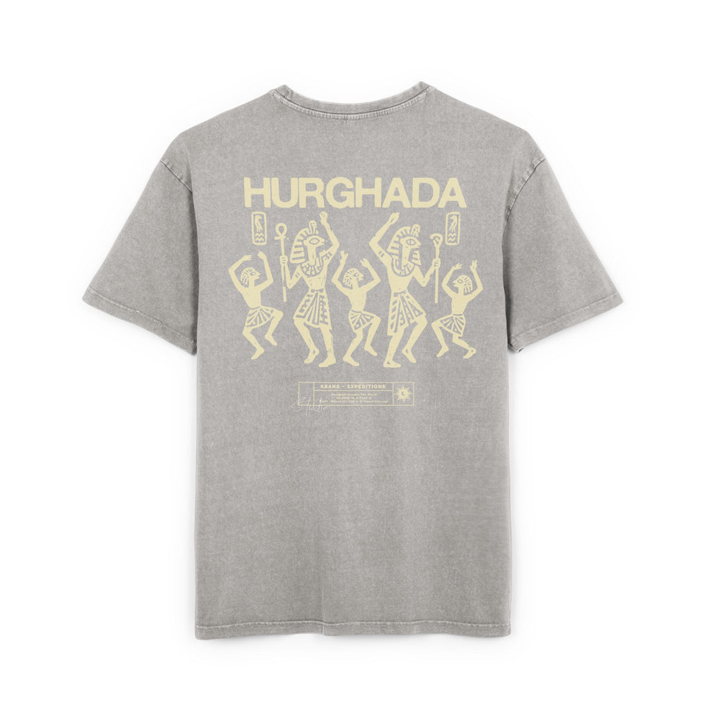 Hurghada Egypt Vintage Graphic Tee — Acid-Wash Oversized Men’s T‑Shirt