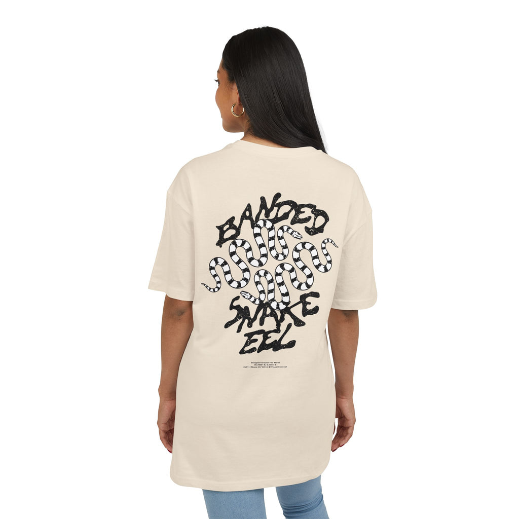 'Banded Snake' Oversize Tee —  Graphic Back Print