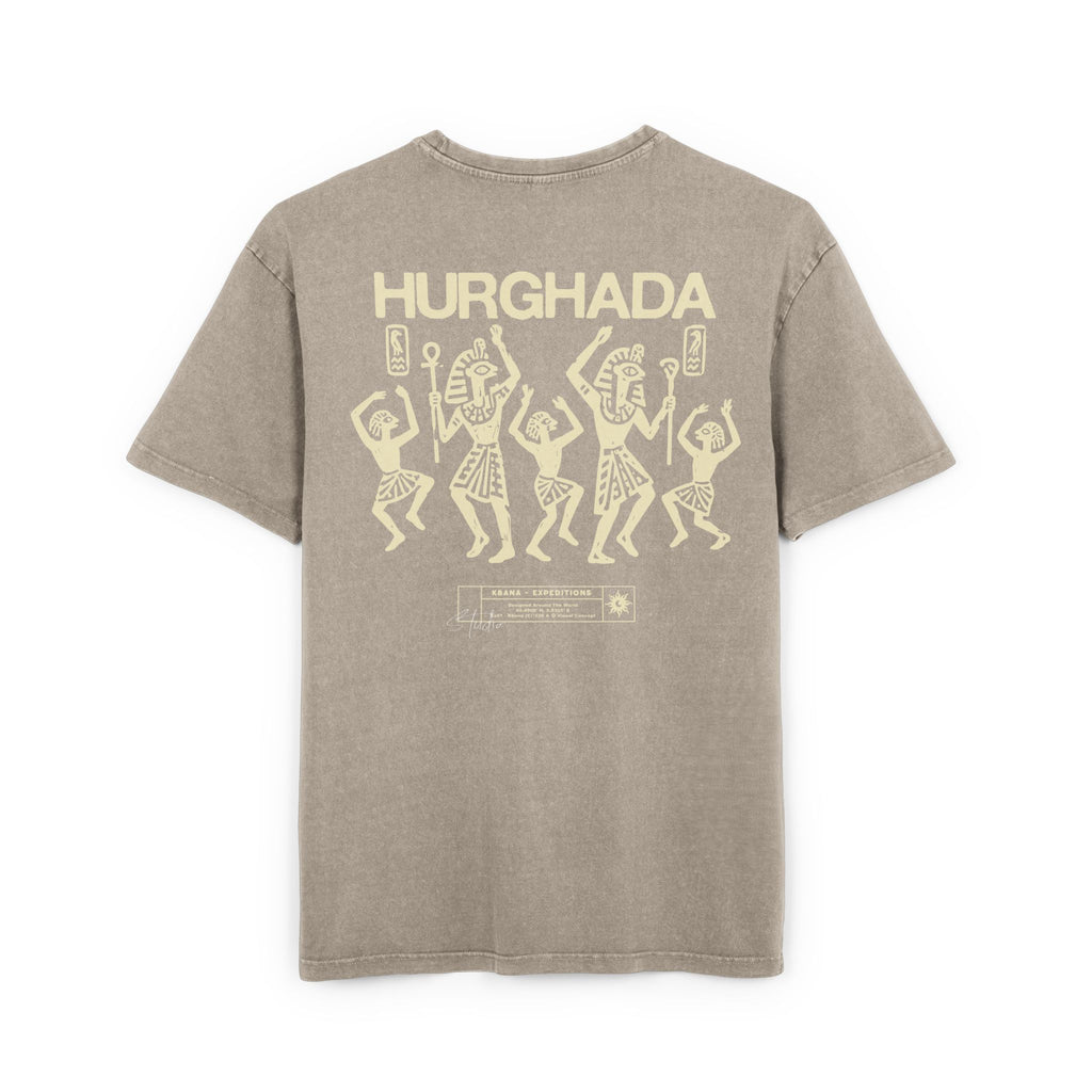 Hurghada Egypt Vintage Graphic Tee — Acid-Wash Oversized Men’s T‑Shirt
