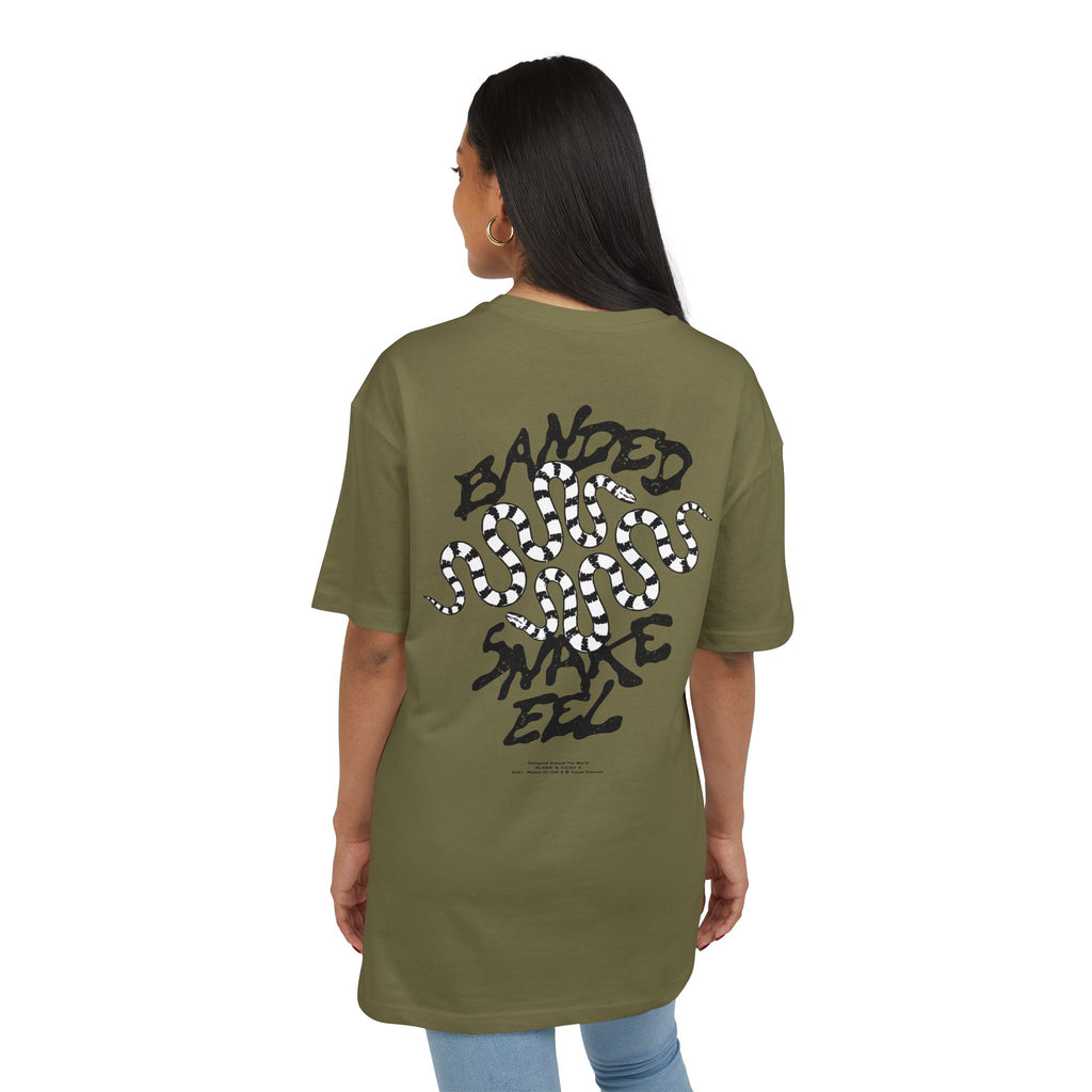 'Banded Snake' Oversize Tee —  Graphic Back Print